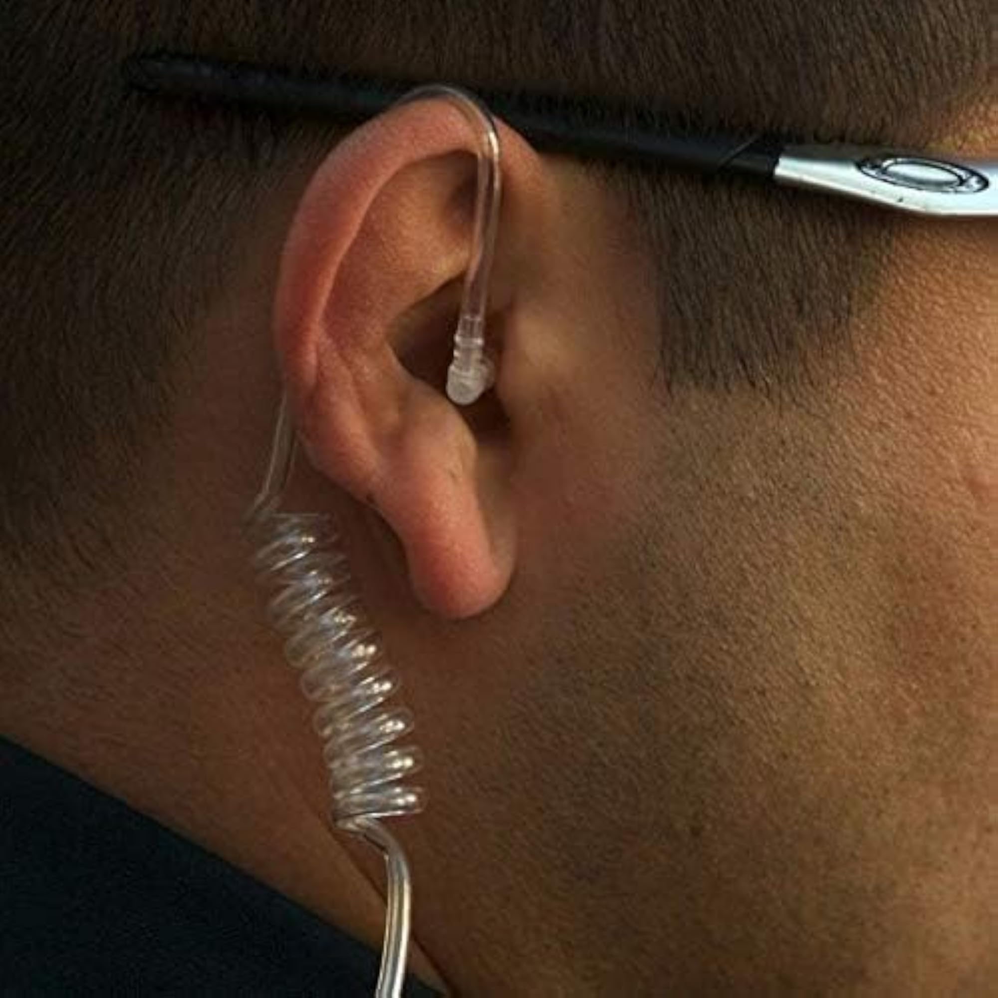 Covert Earpiece with Throat Microphone for Two-Way Radios